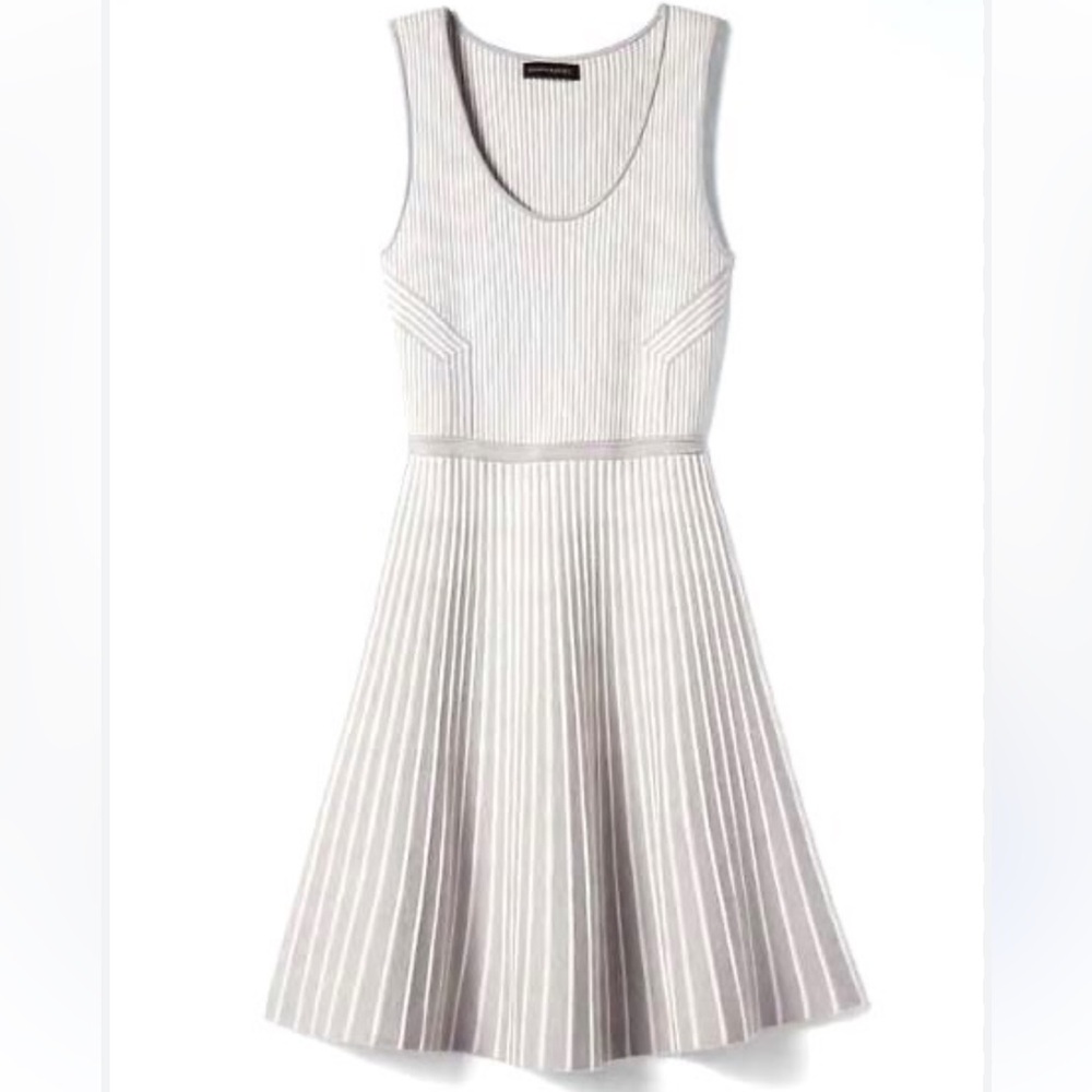 Banana Republic Light Gray Mini Dress large